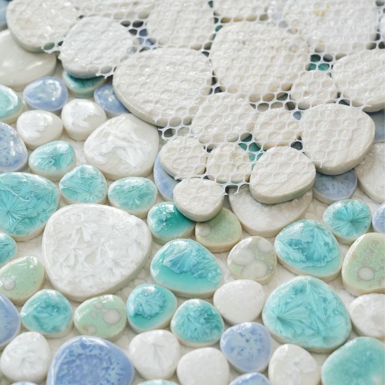 Growing Glass Sea Pebble  11.5 x 11.5